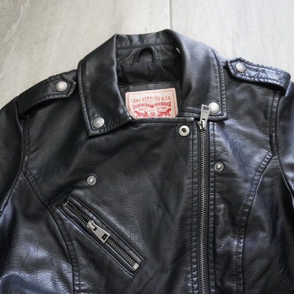 Levi’s Women’s Faux Leather Moto Jacket – Black– Size S - Picture 8 of 8